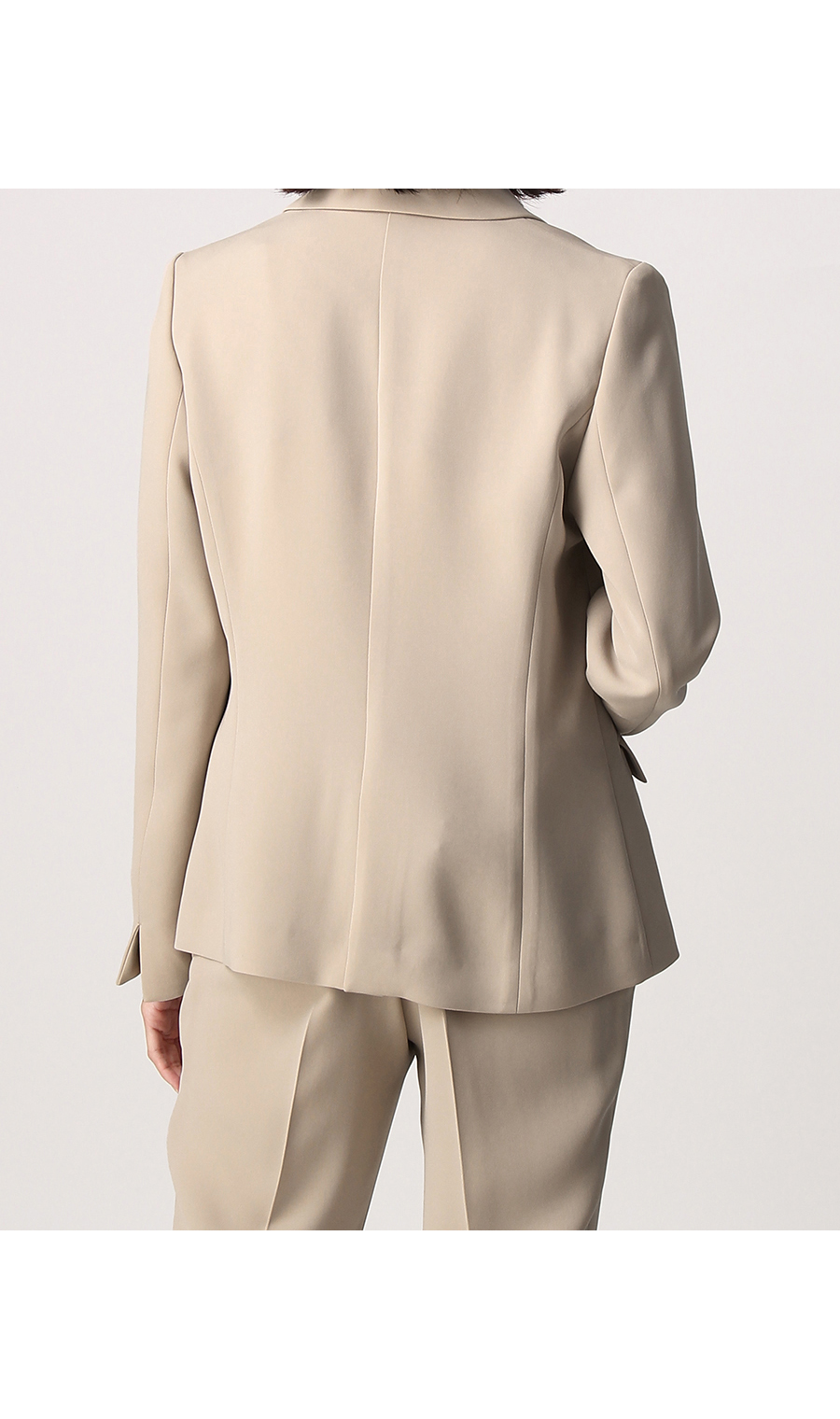 【訳アリ商品】1ボタンテーラードジャケット【セットアップ着用可】 ベージュ 11号