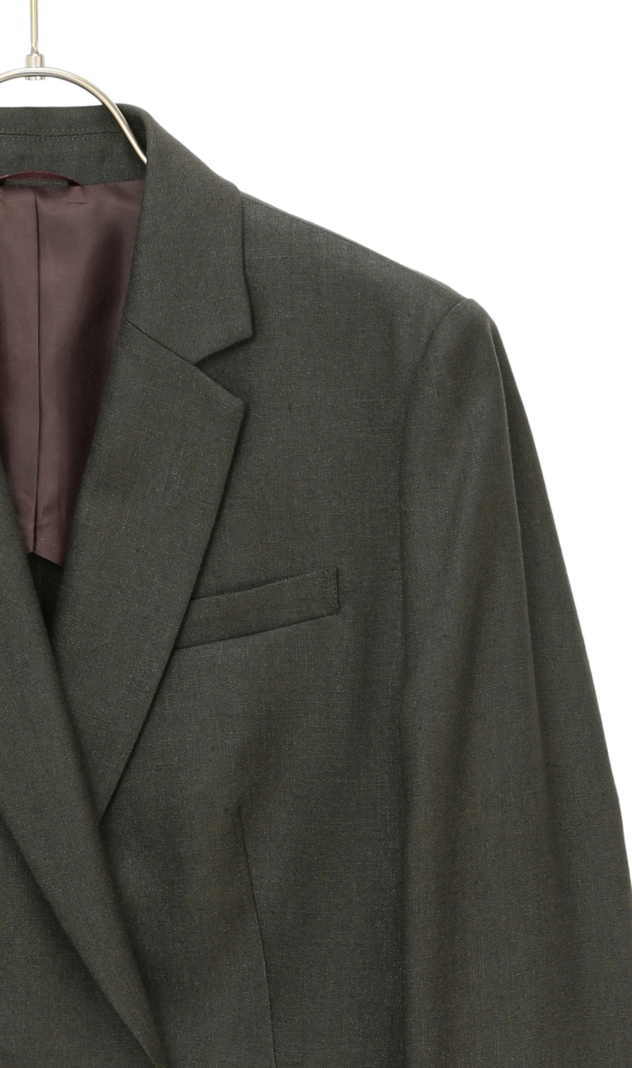 【訳アリ商品】2ボタンダブルジャケット【セットアップ着用可】 グリーン 7号