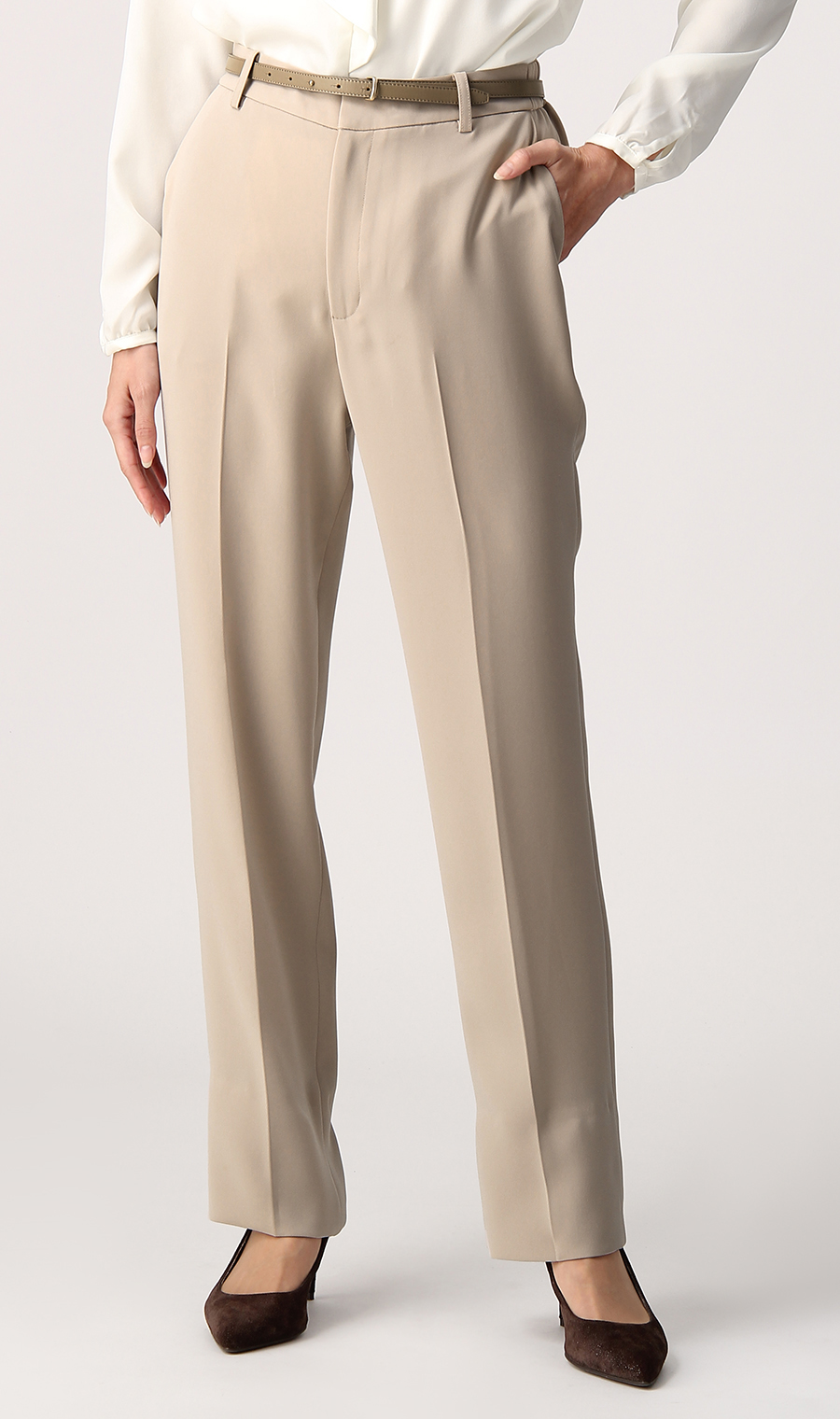 【訳アリ商品】ストレートパンツ【セットアップ着用可】 ベージュ 11号