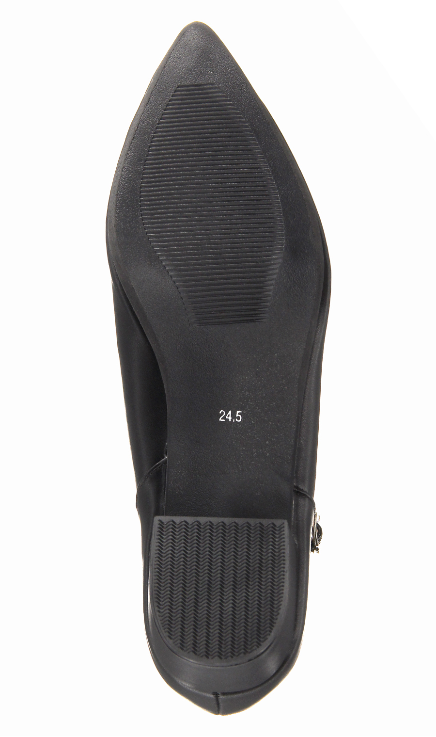 ポインテッドパンプス【アンクルストラップ】 ブラック 22.5cm