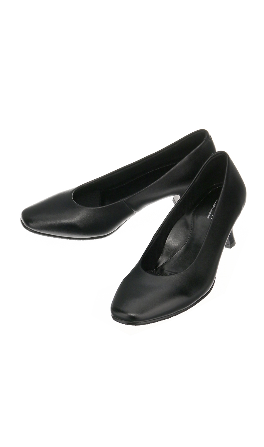 ラウンドトゥパンプス【3E】 ブラック 24.0cm