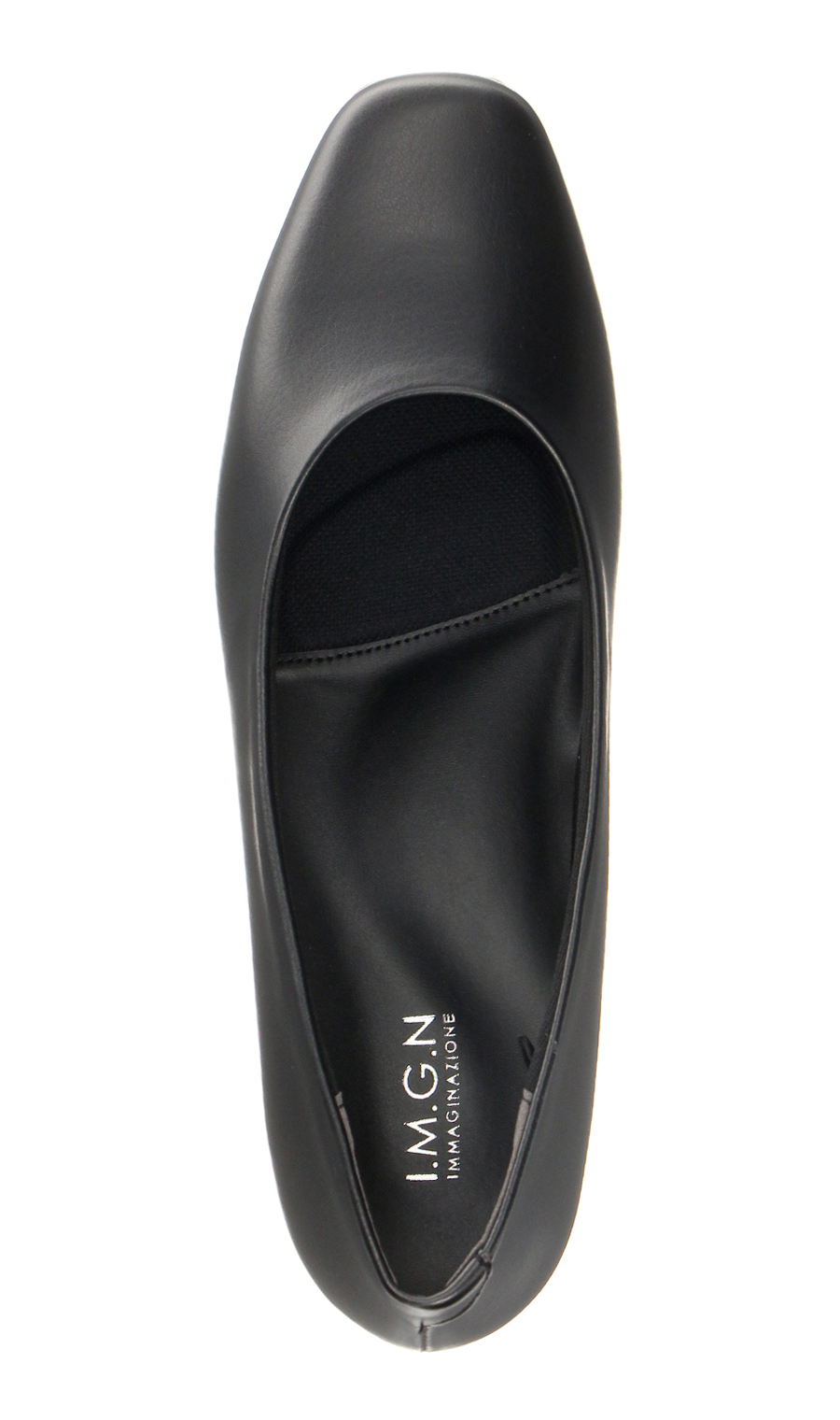 スクエアトゥパンプス【3E】 ブラック 21.0cm