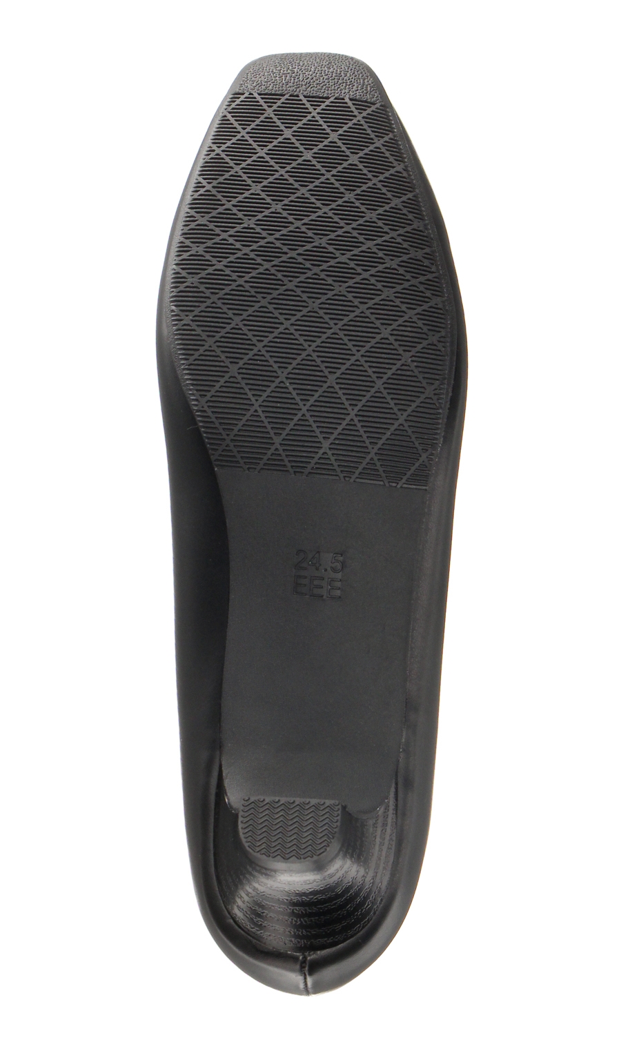 スクエアトゥパンプス【3E】 ブラック 21.0cm