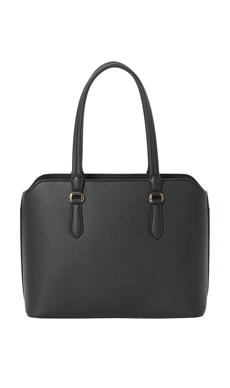 サフィアーノ調トートバッグ【A4サイズ】 ブラック 0