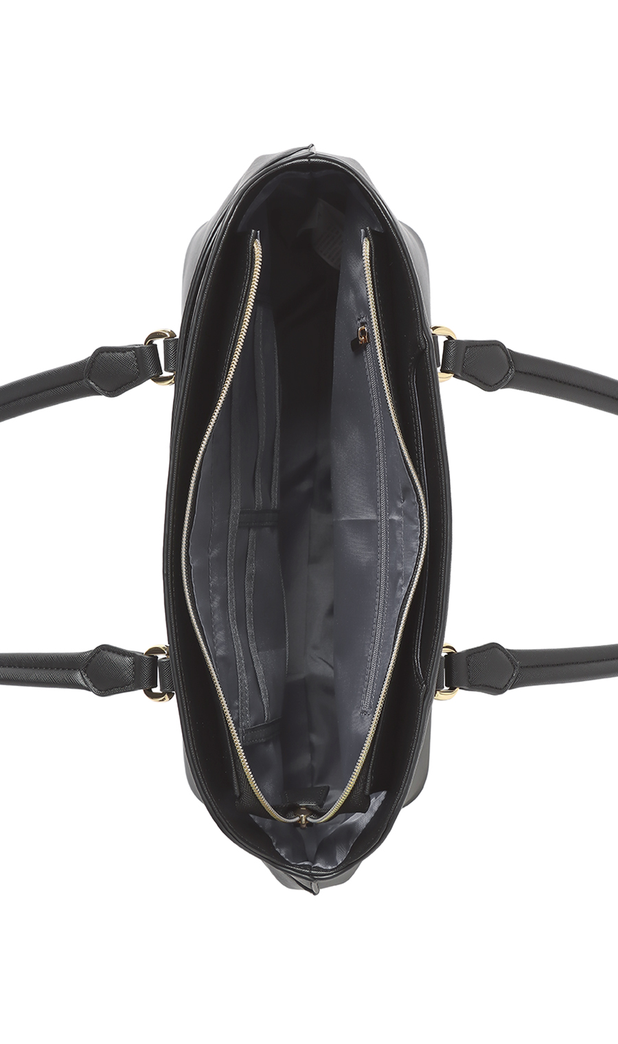 サフィアーノ調トートバッグ【A4サイズ】 ブラック 0