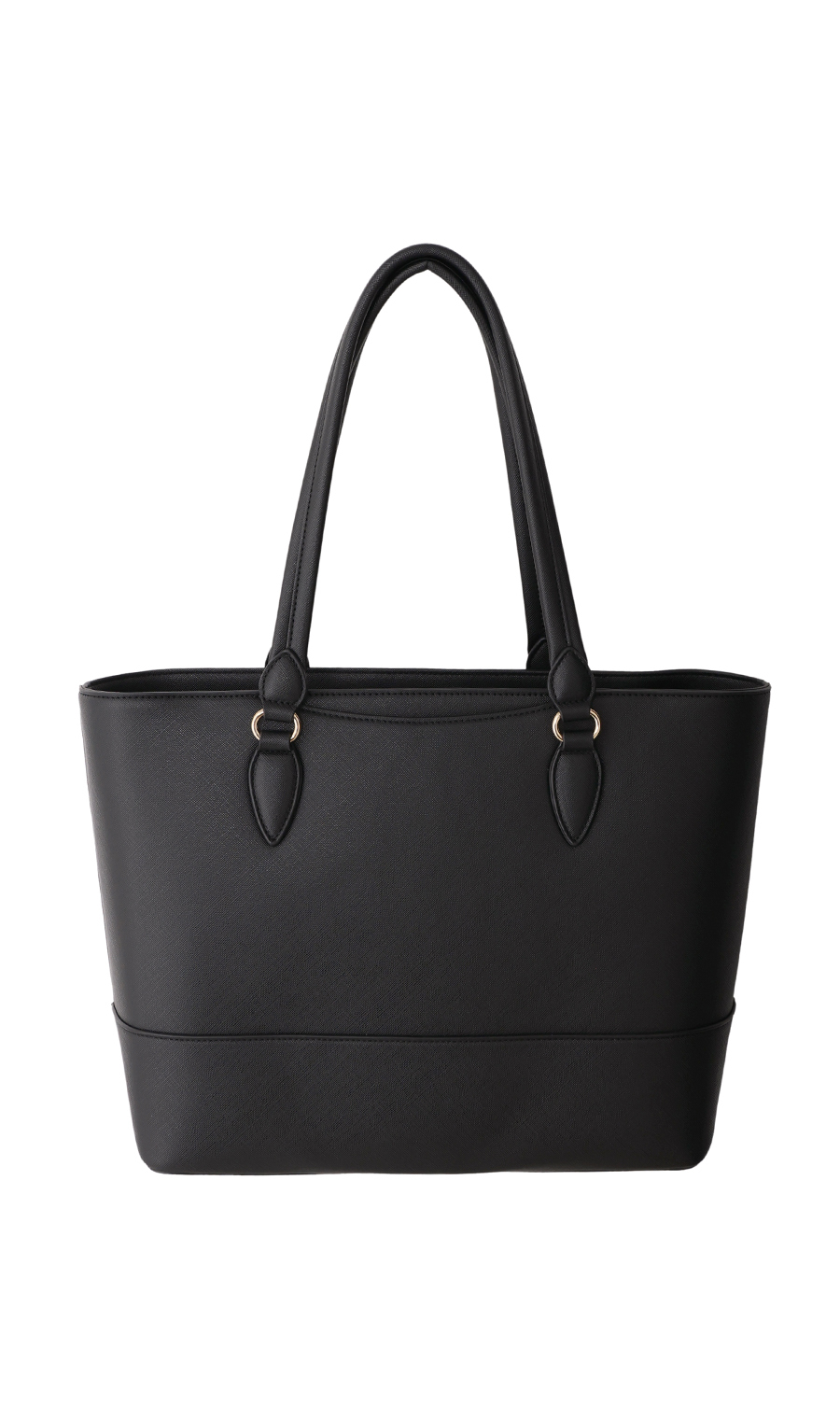 ■サフィアーノ調トートバッグ【A4サイズ】【軽量】 ブラック 0