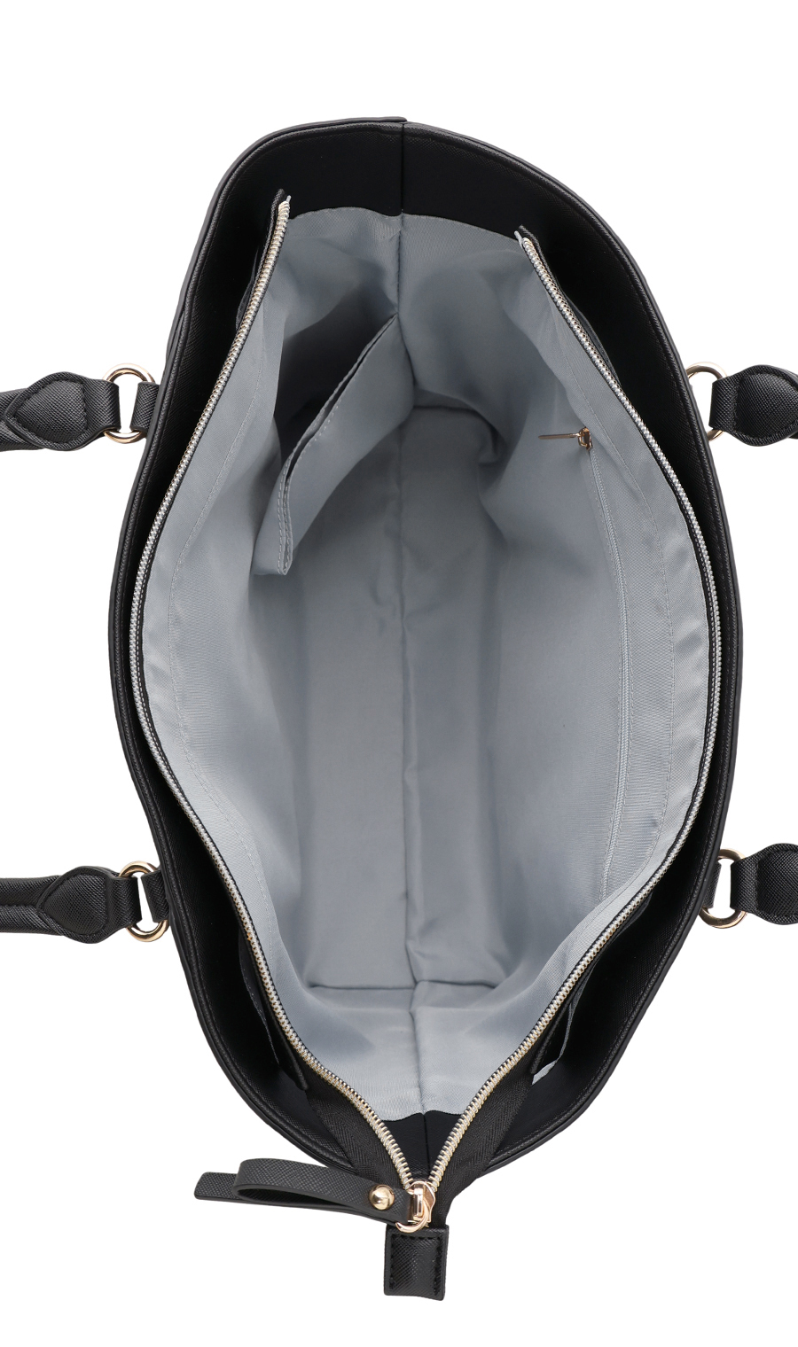 ■サフィアーノ調トートバッグ【A4サイズ】【軽量】 ブラック 0