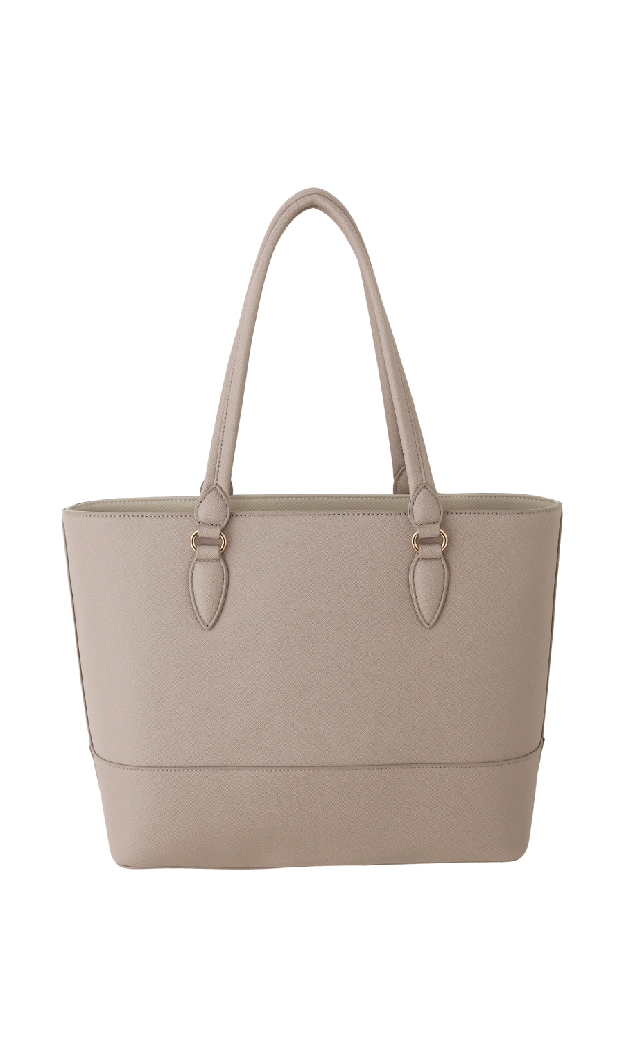 ■サフィアーノ調トートバッグ【A4サイズ】【軽量】 グレージュ 0