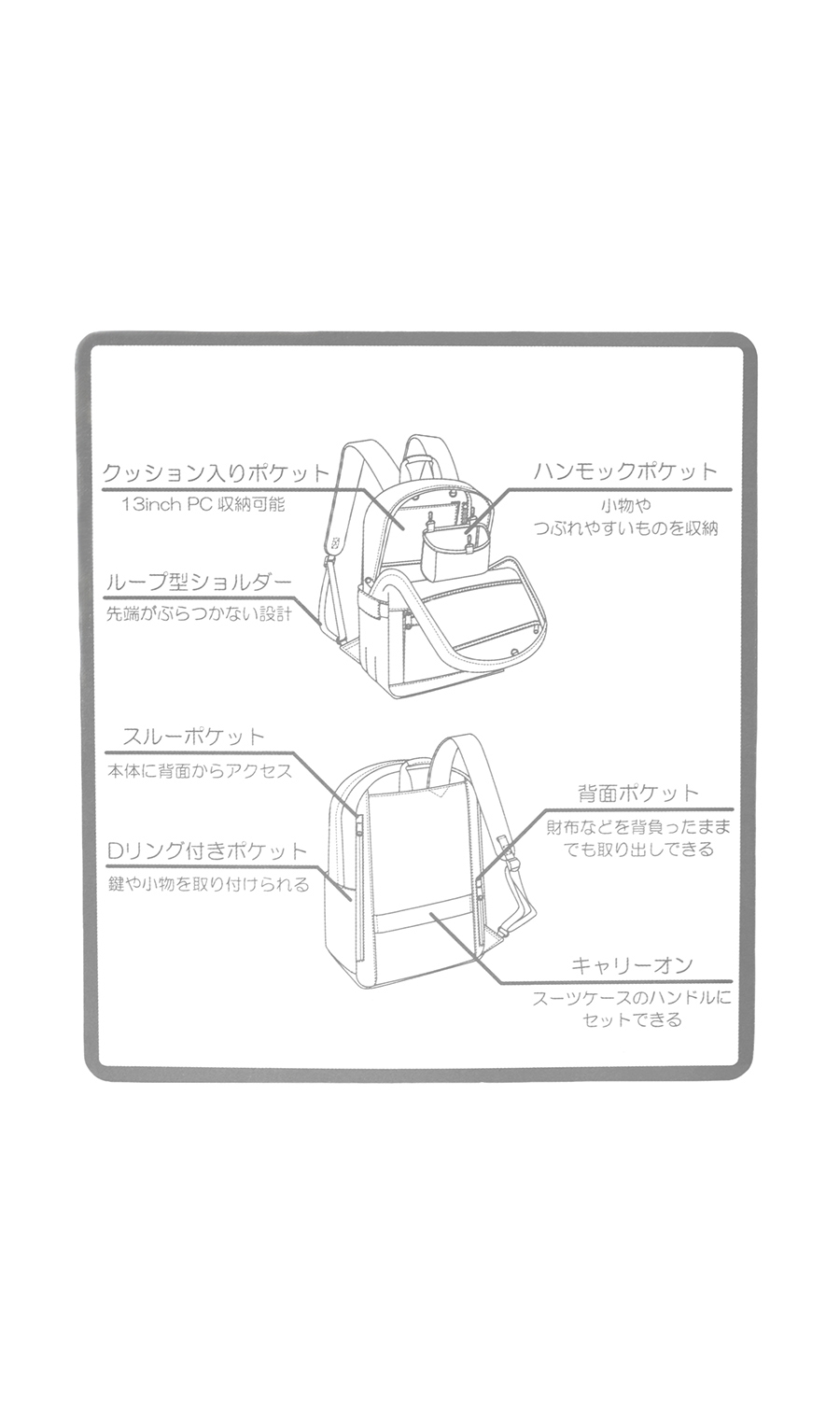 ■マルチリュック【ナイロン】【A4サイズ】 ブラック 0