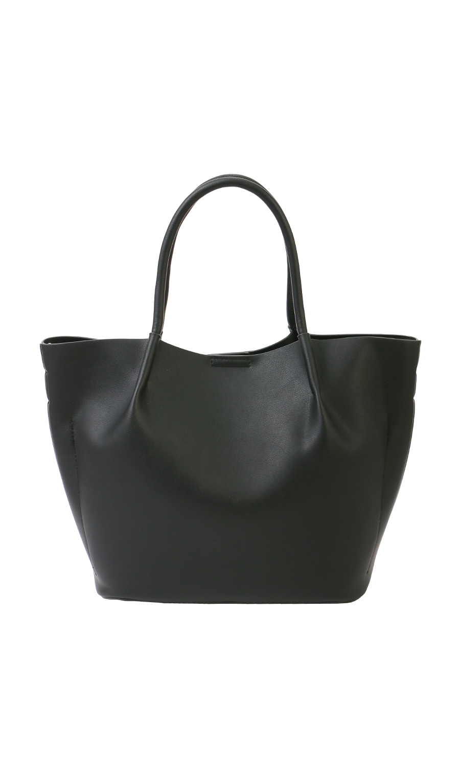 スムースミニトートバッグ【ショルダーベルト付き】 ブラック 0