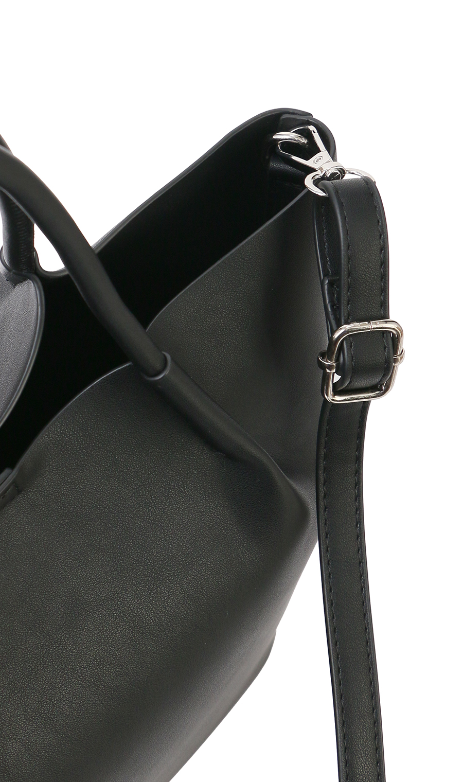 スムースミニトートバッグ【ショルダーベルト付き】 ブラック 0