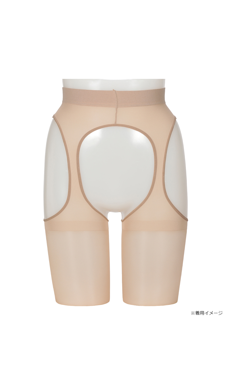 ■ムレにくいパンティ部レスストッキング【ブラック】【Atsugi】【WEB限定】 ブラック M