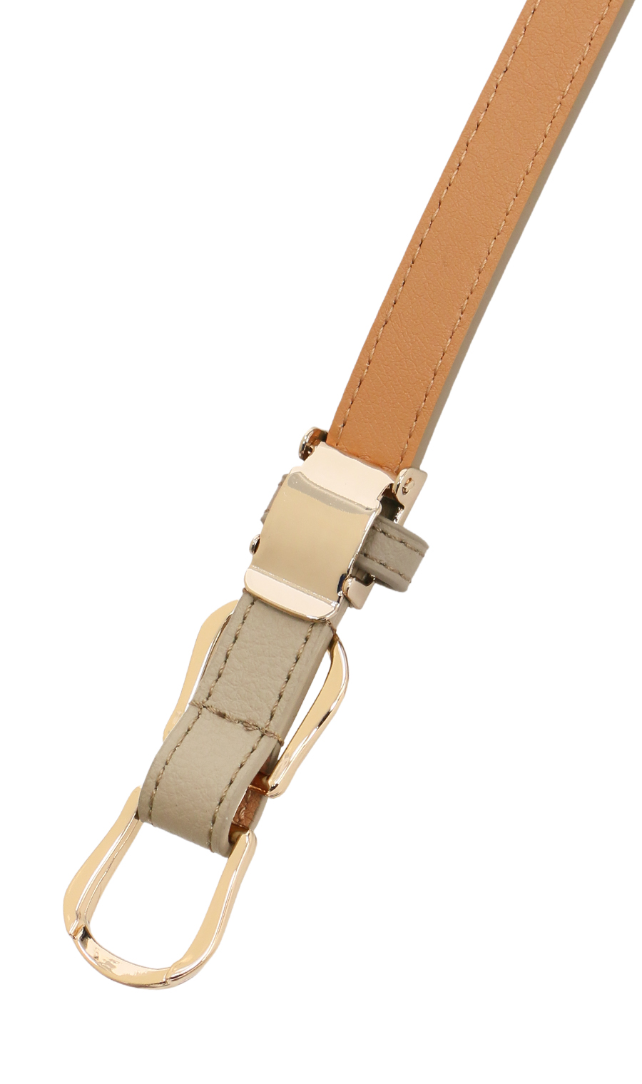 レディースベルト【ピンレスバックル】 ベージュ 0