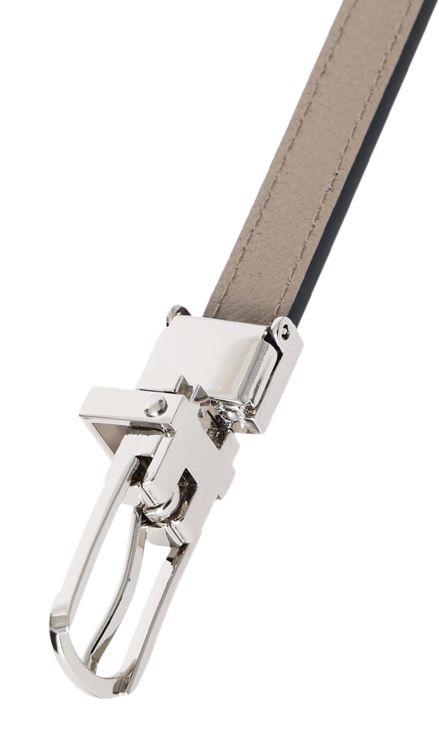 ■リバーシブルベルト【ピンバックル】【ブラック×グレージュ】 ブラック 0