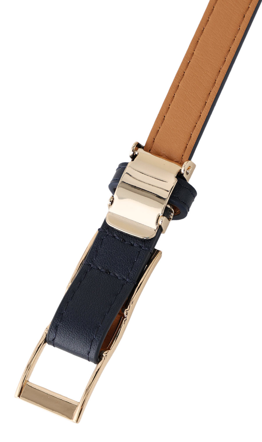 ■レディースベルト【ピンレスバックル】 ネイビー 0