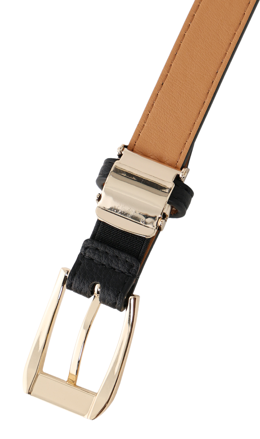 ■レディースベルト【ピンバックル式】【Comfort&Fit】 ブラック 0