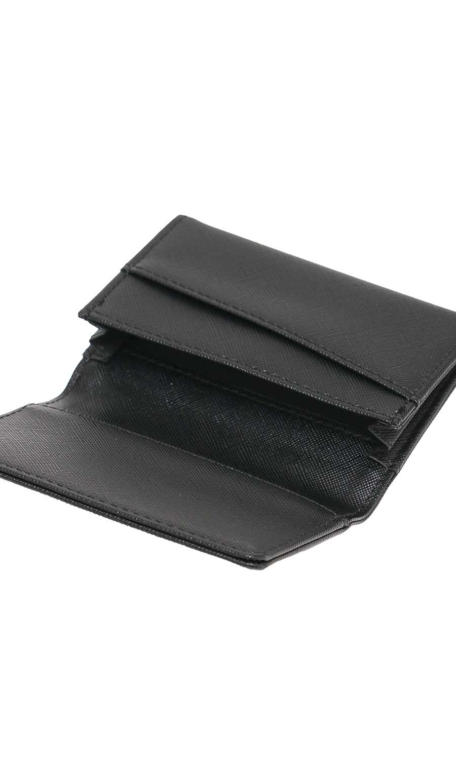 名刺入れ【サフィアーノ調】【ダブルマチ】 ブラック 0