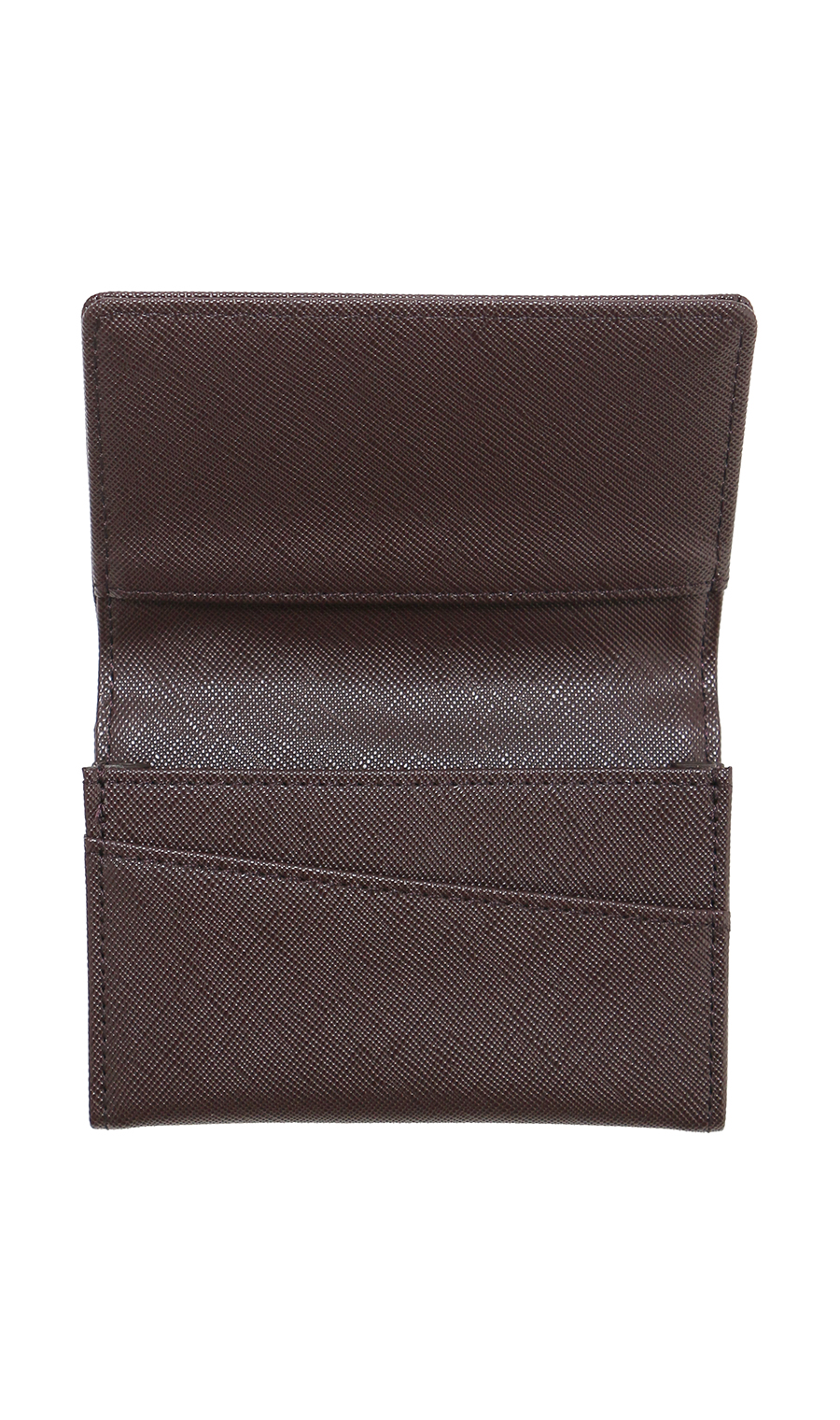 名刺入れ【サフィアーノ調】【ダブルマチ】 ブラウン 0