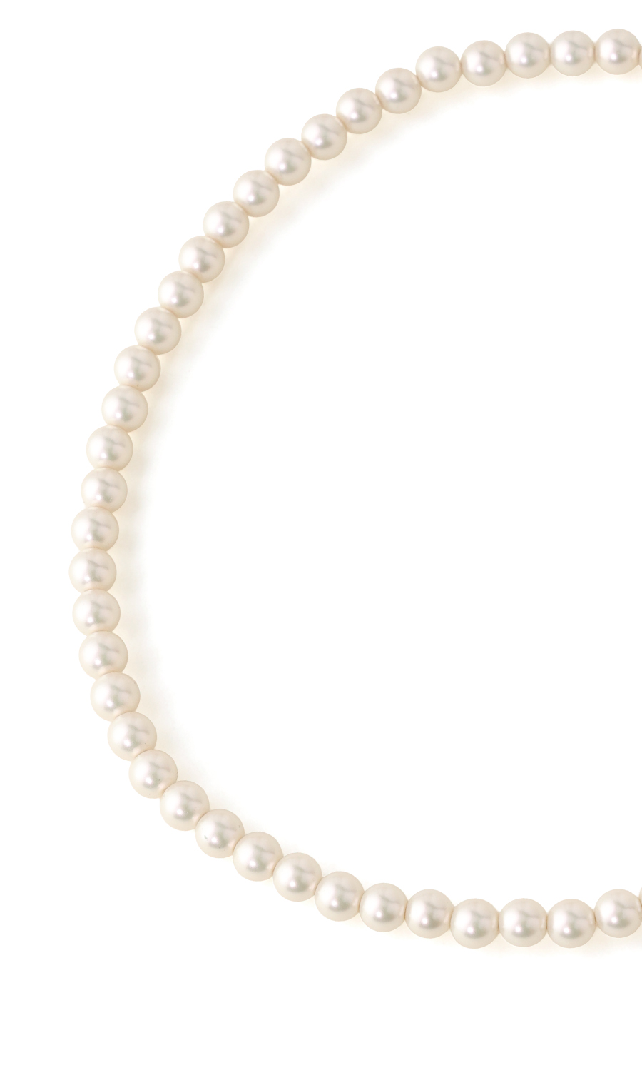 ■パールネックレス【ガラスパール】 ホワイト 1