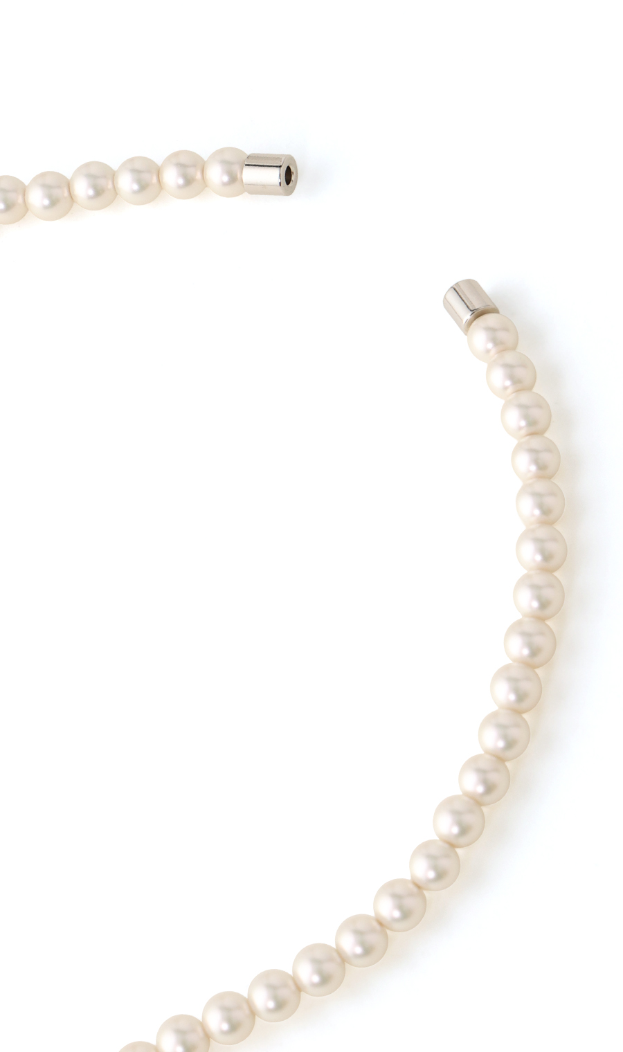 ■パールネックレス【ガラスパール】 ホワイト 1