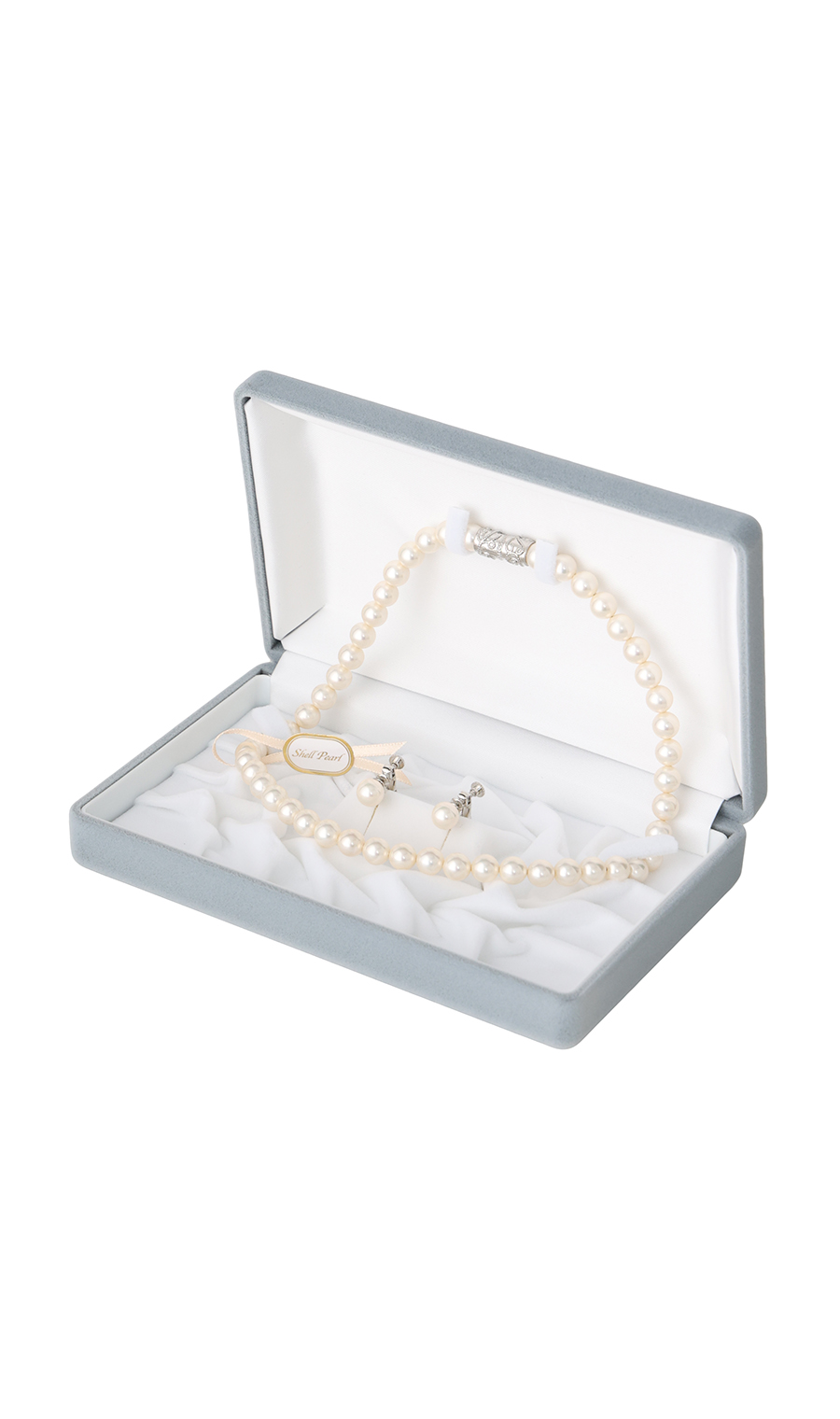 ■パールネックレス&イヤリング2点セット【日本製】 ホワイト 0
