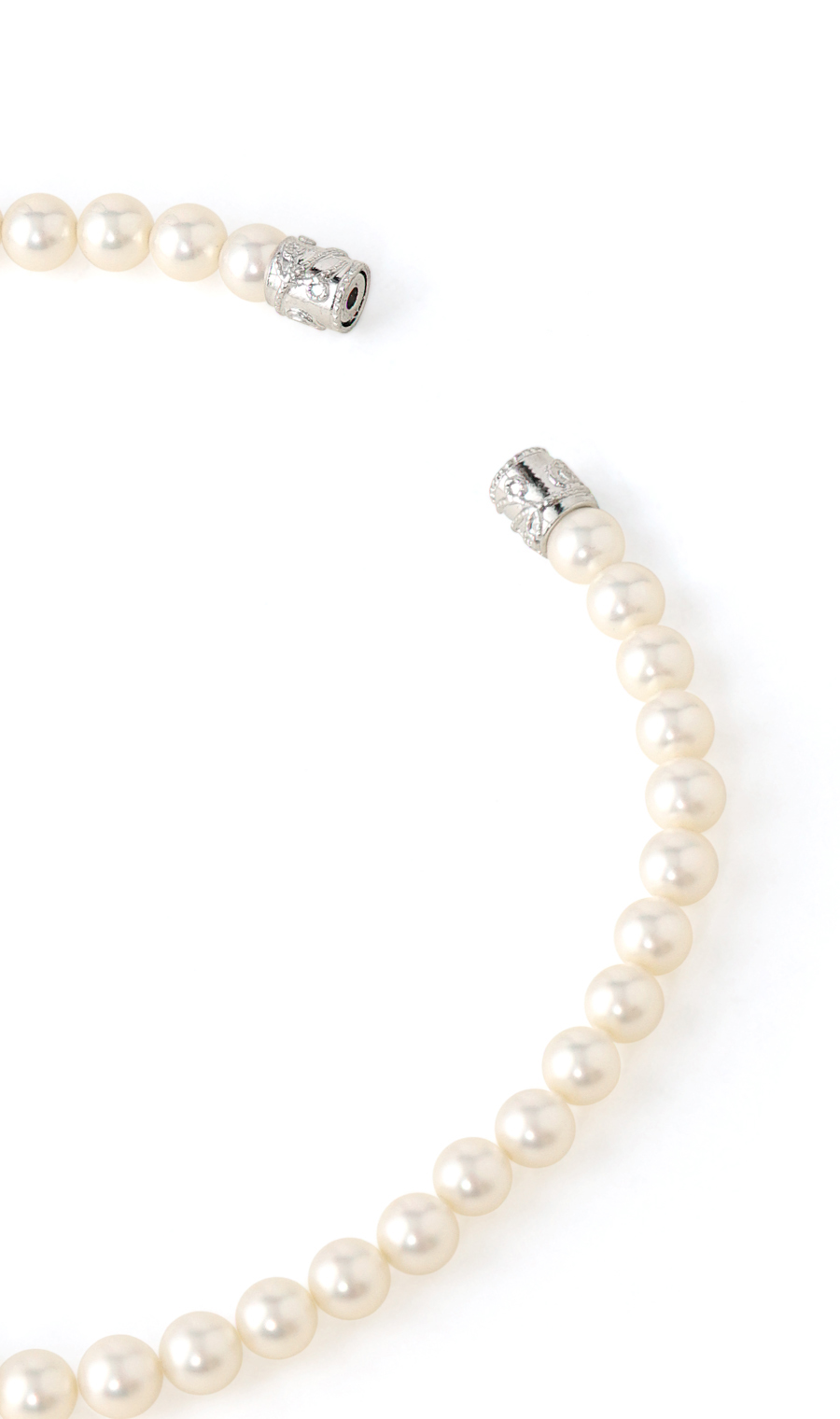 ■パールネックレス&ピアス2点セット【日本製】 ホワイト 0