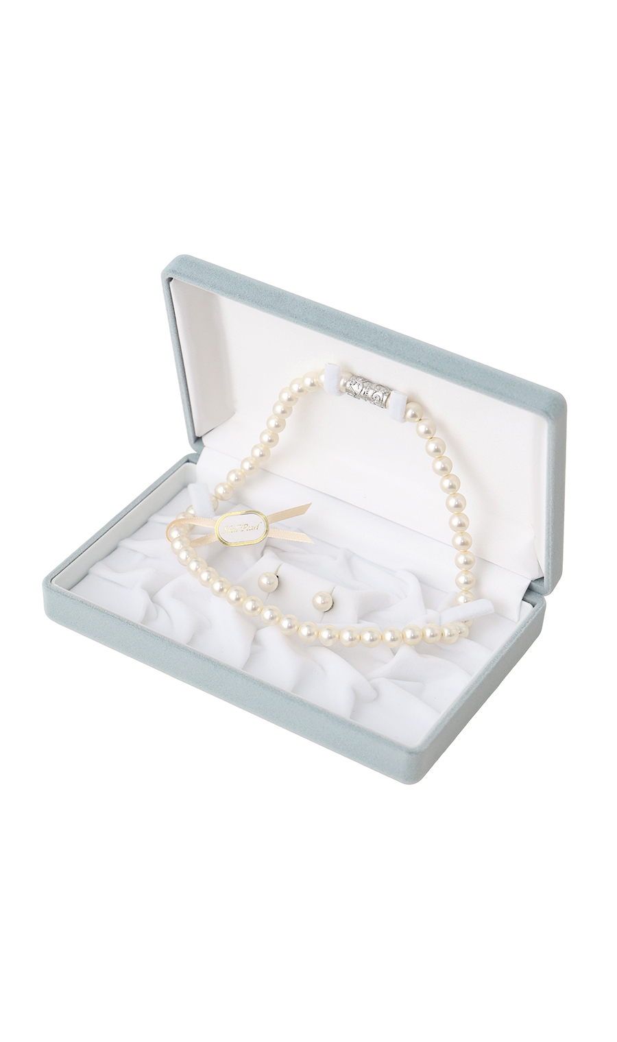 ■パールネックレス&ピアス2点セット【日本製】 ホワイト 0