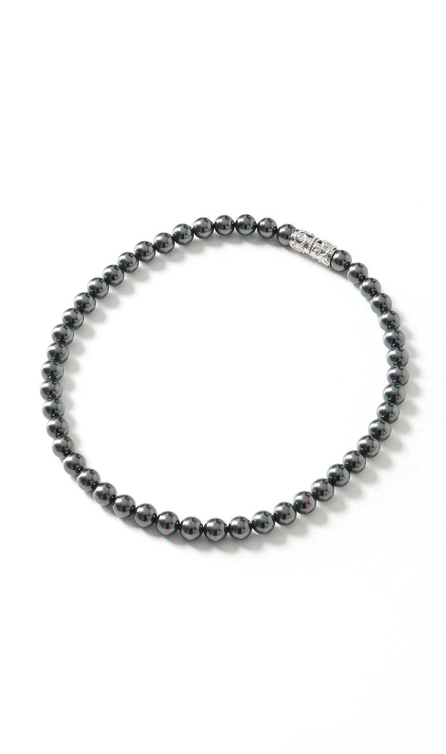 パールネックレス&ピアス2点セット【ブラック】【日本製】 ブラック 0