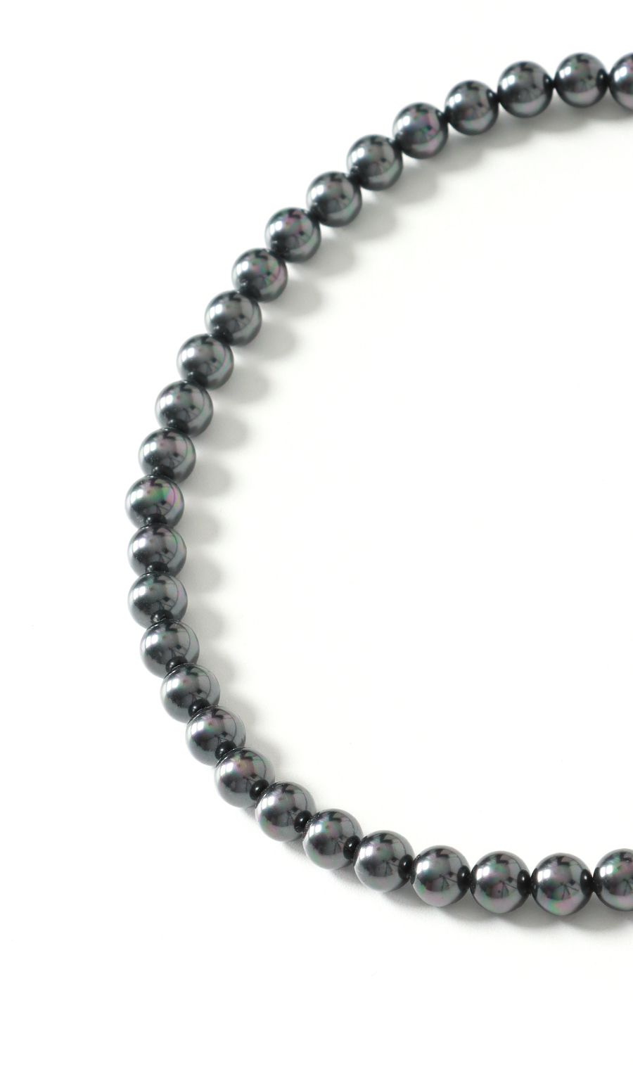 パールネックレス&ピアス2点セット【ブラック】【日本製】 ブラック 0