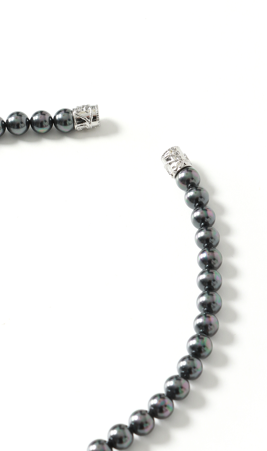 パールネックレス&ピアス2点セット【ブラック】【日本製】 ブラック 0