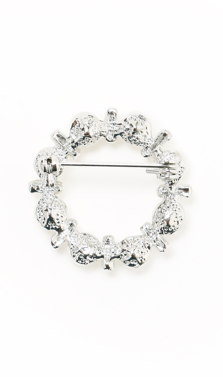 ラウンドブローチ シルバー 0