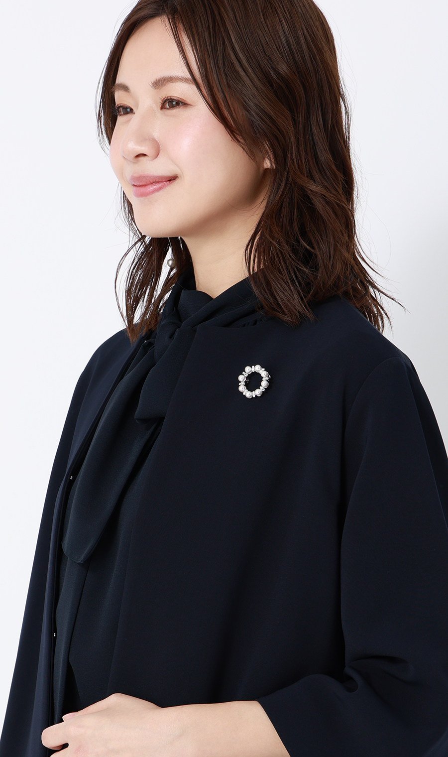 ■ラウンドブローチ シルバー 0