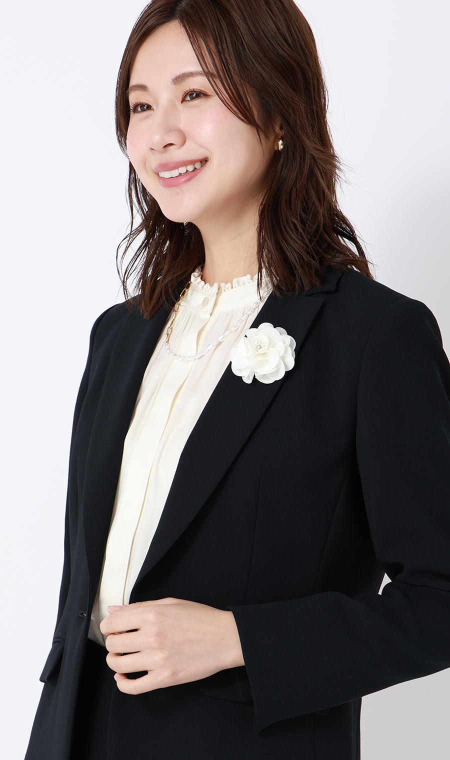 ■一輪プチコサージュ ホワイト 0