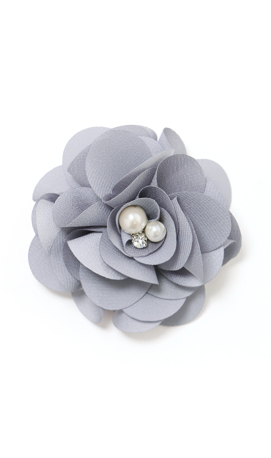 一輪プチコサージュ グレー 0