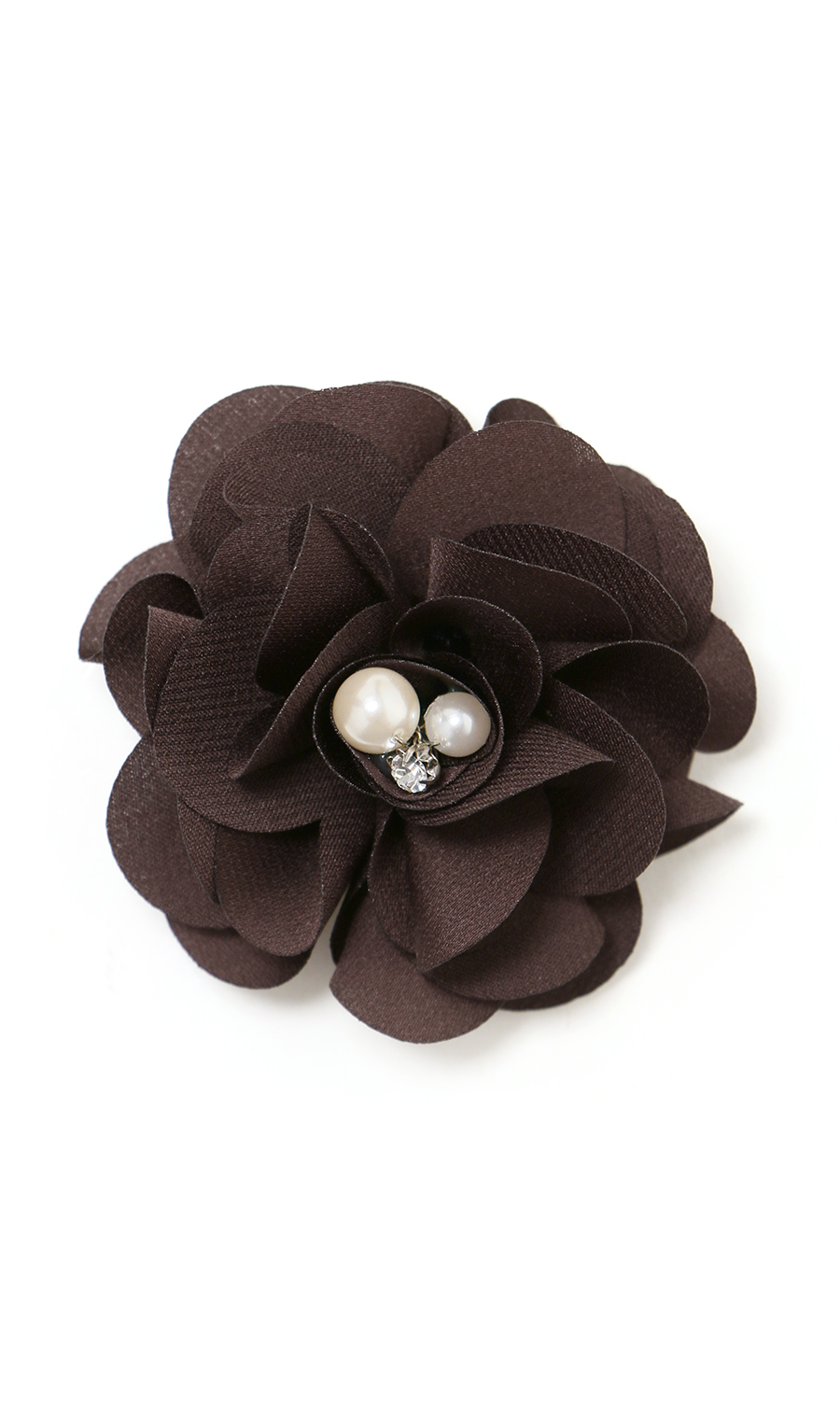 一輪プチコサージュ ブラウン 0