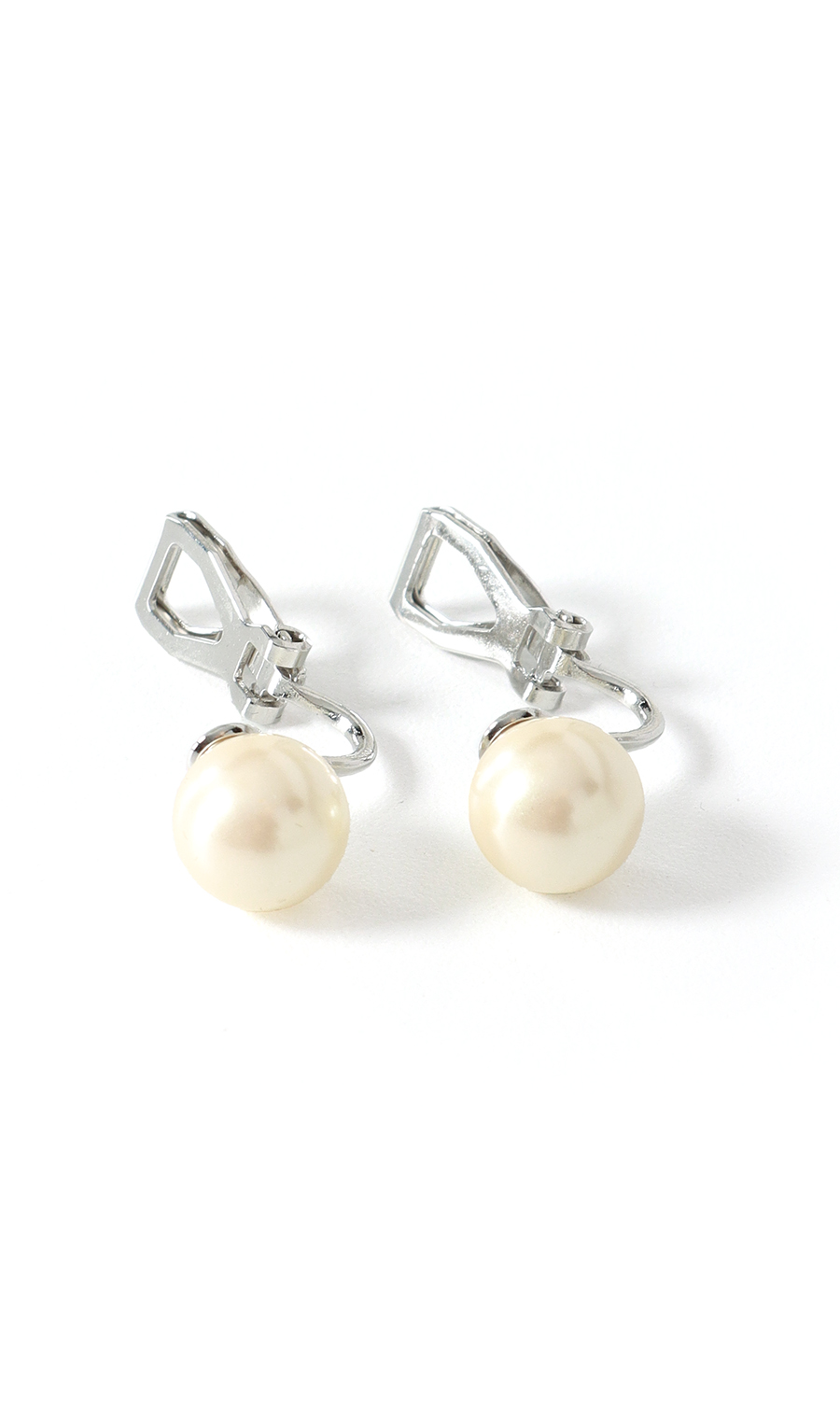 ガラスパールイヤリング【日本製】 ホワイト 0