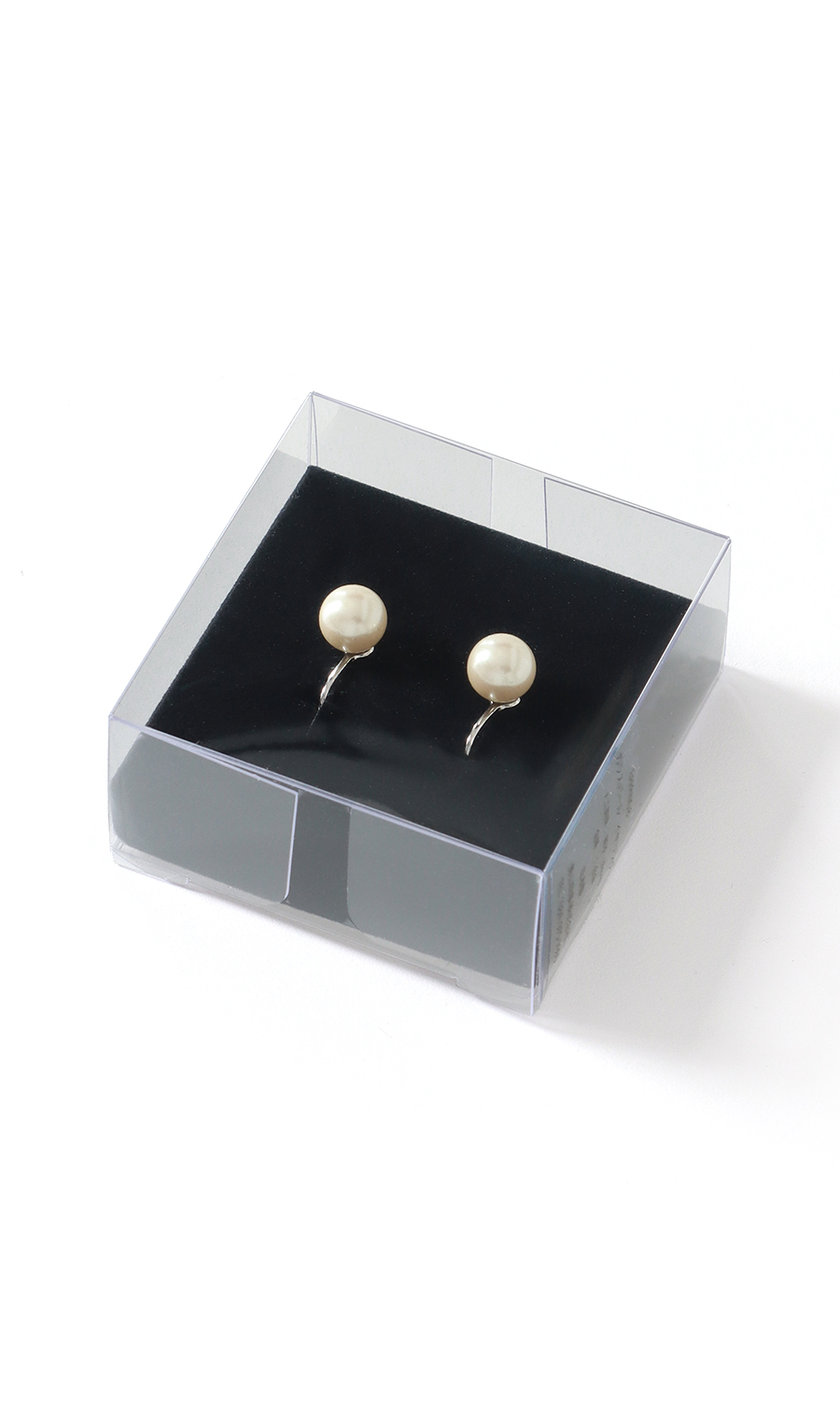 ガラスパールイヤリング【日本製】 ホワイト 0