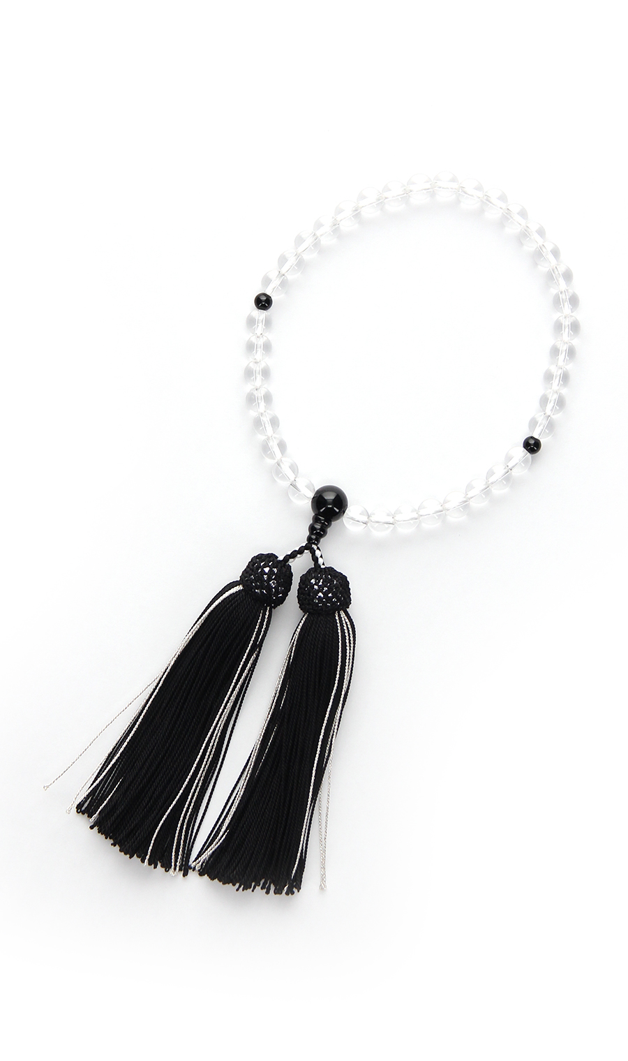 京数珠【本水晶】【日本製】 ブラック 0