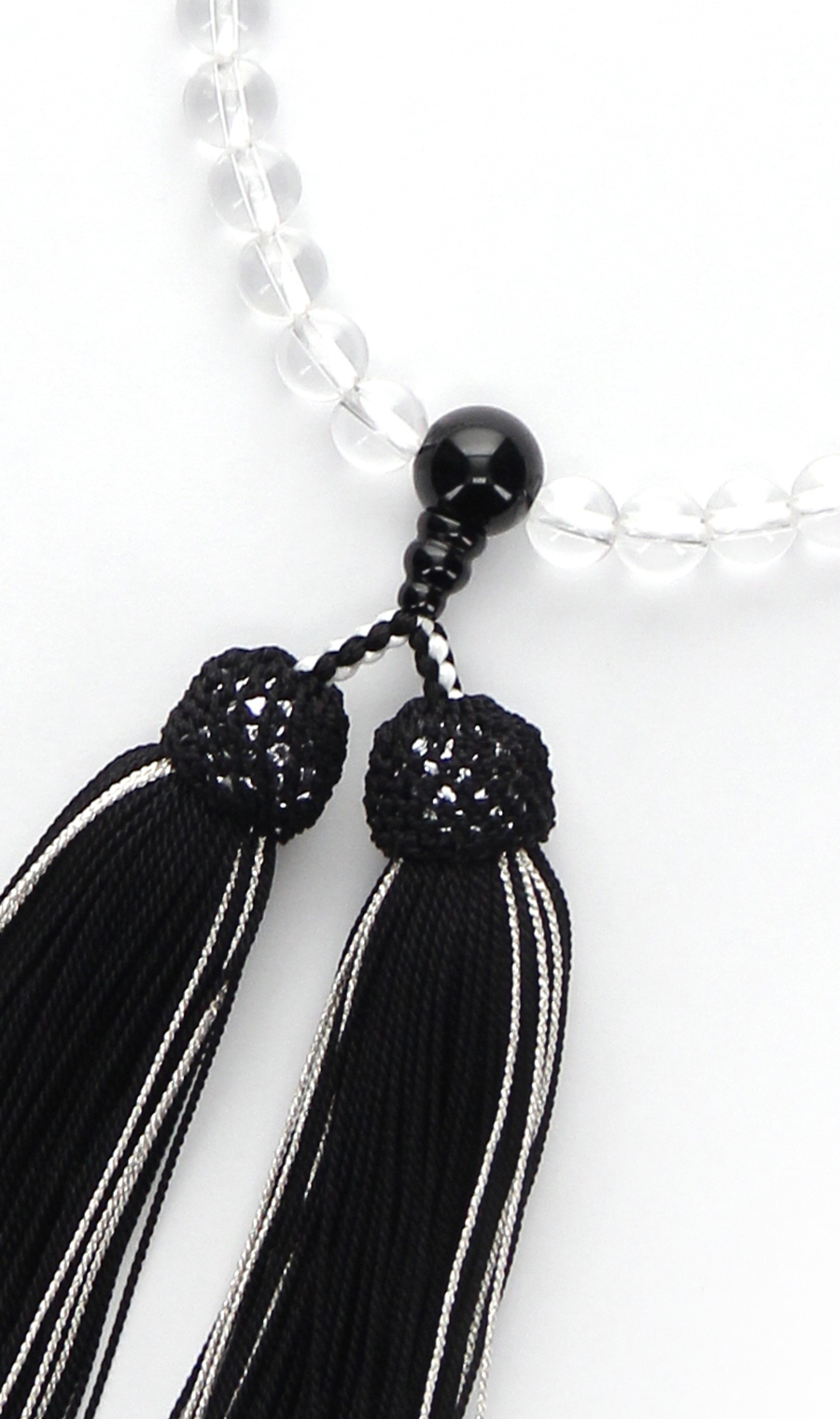 京数珠【本水晶】【日本製】 ブラック 0