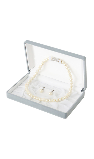 ■パールネックレス&イヤリング2点セット【日本製】