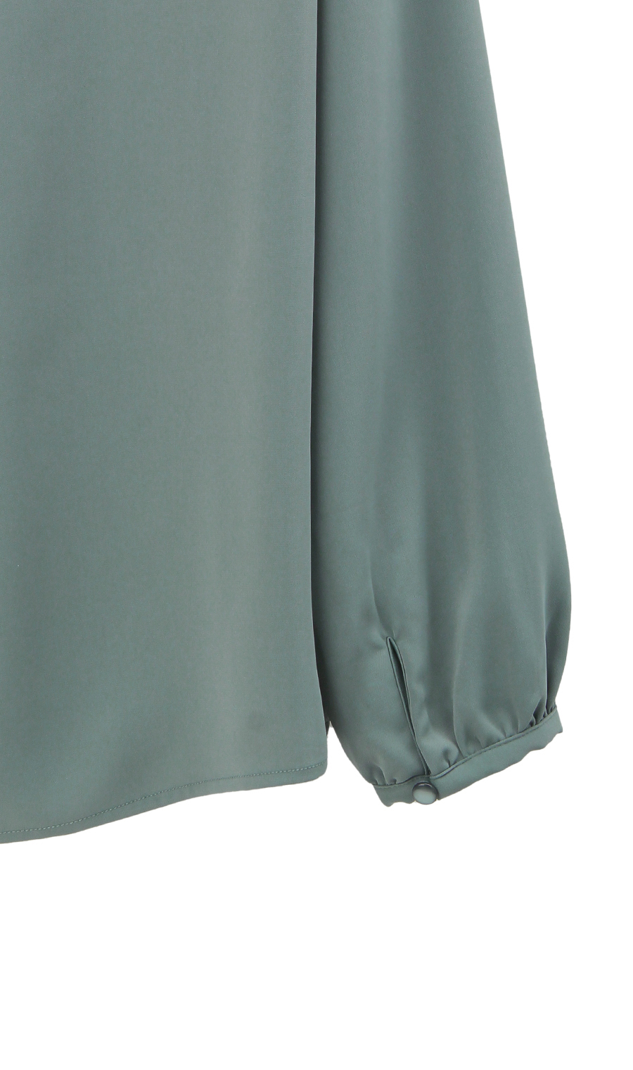 【訳アリ商品】タックソフトブラウス【長袖】【アクセサリー付き】 ブルー 7号