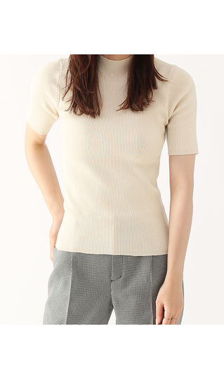 【訳アリ商品】ハイネックプルオーバー【アンサンブル】【5分袖】