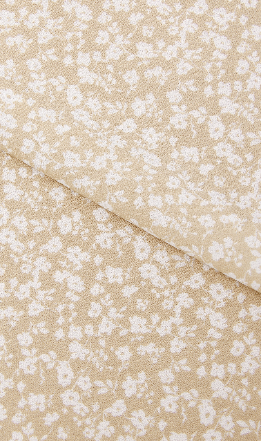 【訳アリ商品】前リボンギャザーフラワープリントブラウス【長袖】 ベージュ 7号