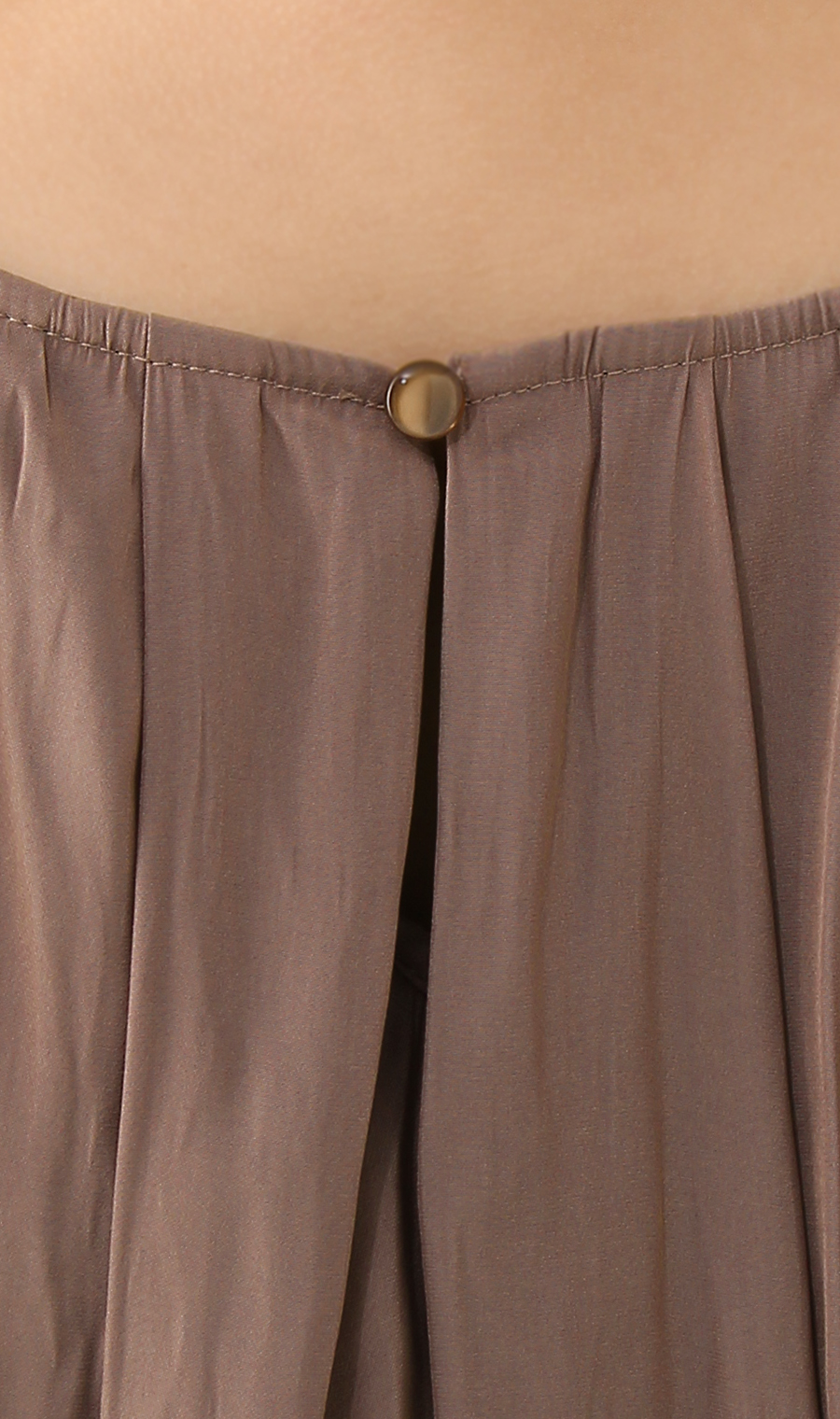 【訳アリ商品】ショルダーフリルブラウス【長袖】 モカ 5号