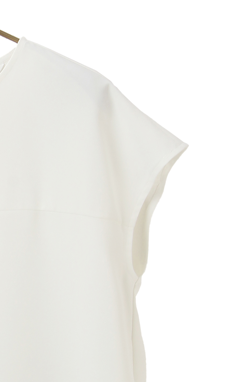 【訳アリ商品】ヨーク切り替ブラウス【半袖】 ホワイト LL