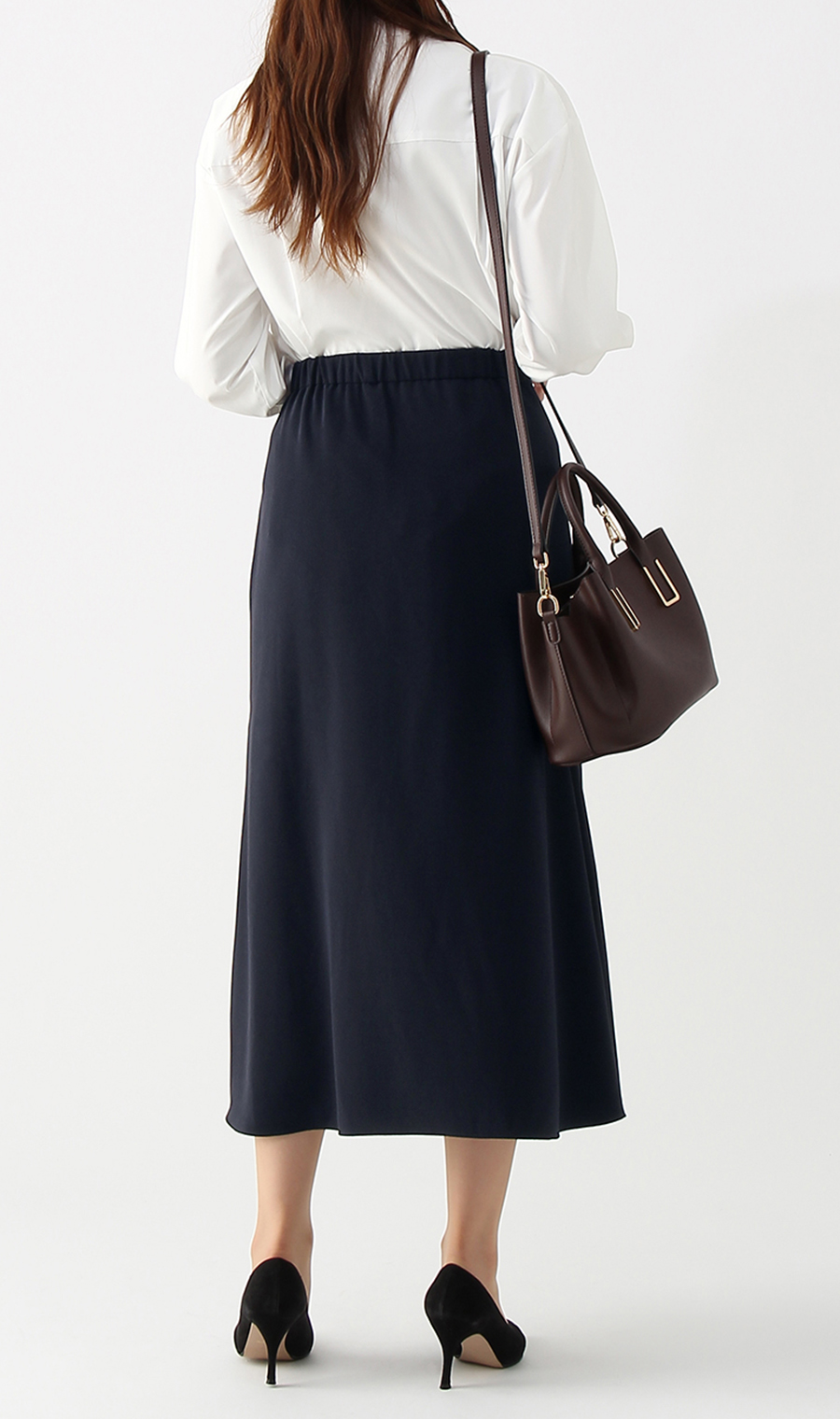 【訳アリ商品】スカーフタイブラウス【長袖】 ホワイト M