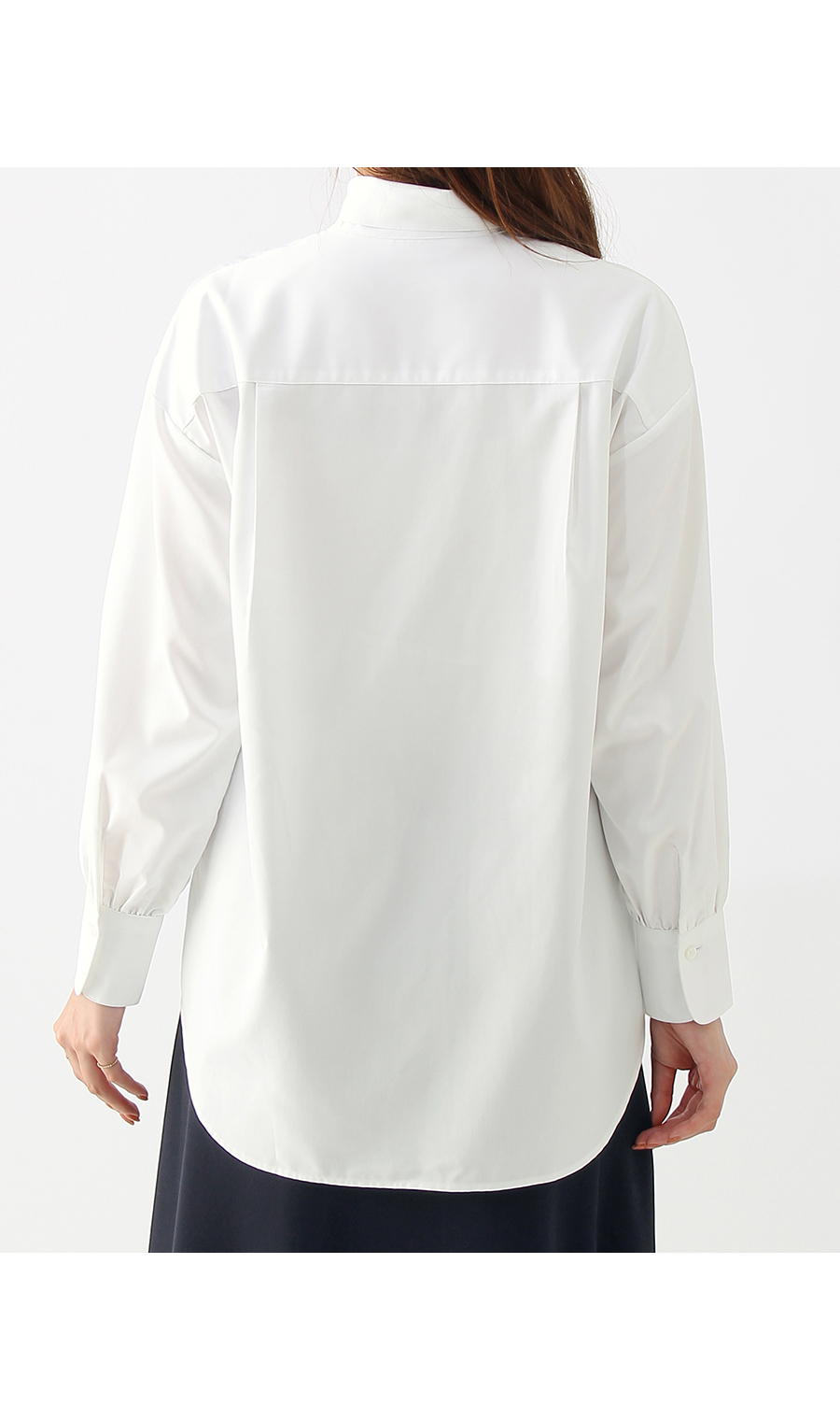 【訳アリ商品】スカーフタイブラウス【長袖】 ホワイト M