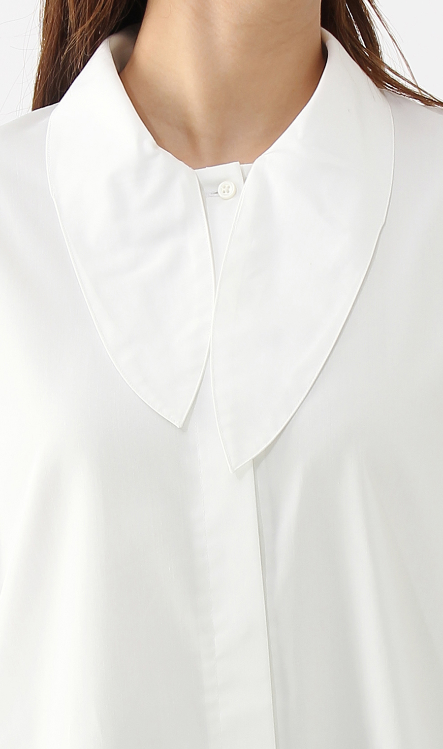 【訳アリ商品】スカーフタイブラウス【長袖】 ホワイト M