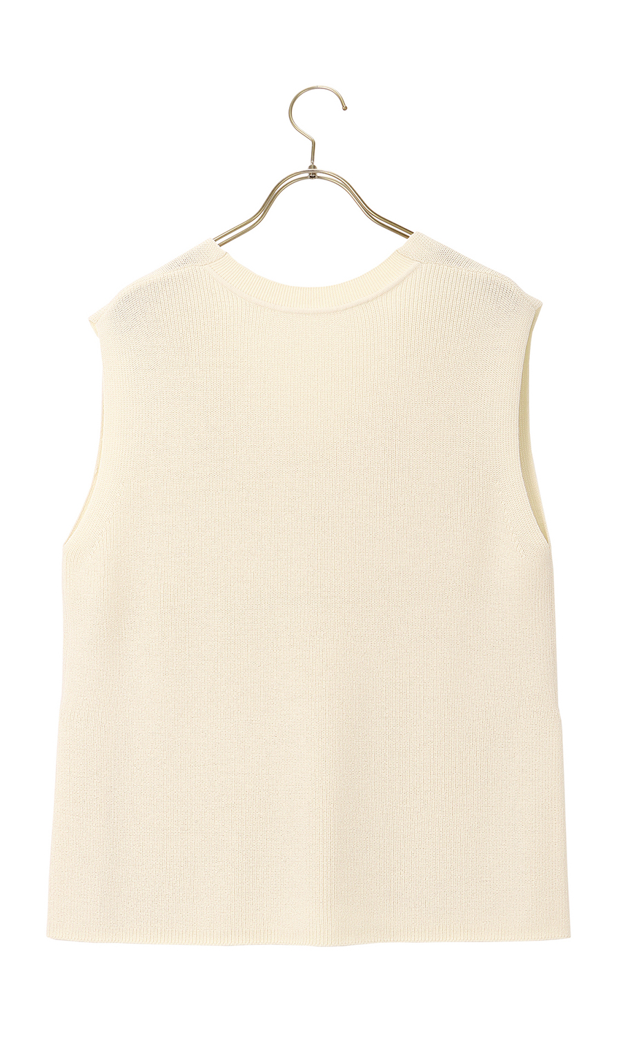 【訳アリ商品】ニットVネックベスト ホワイト M