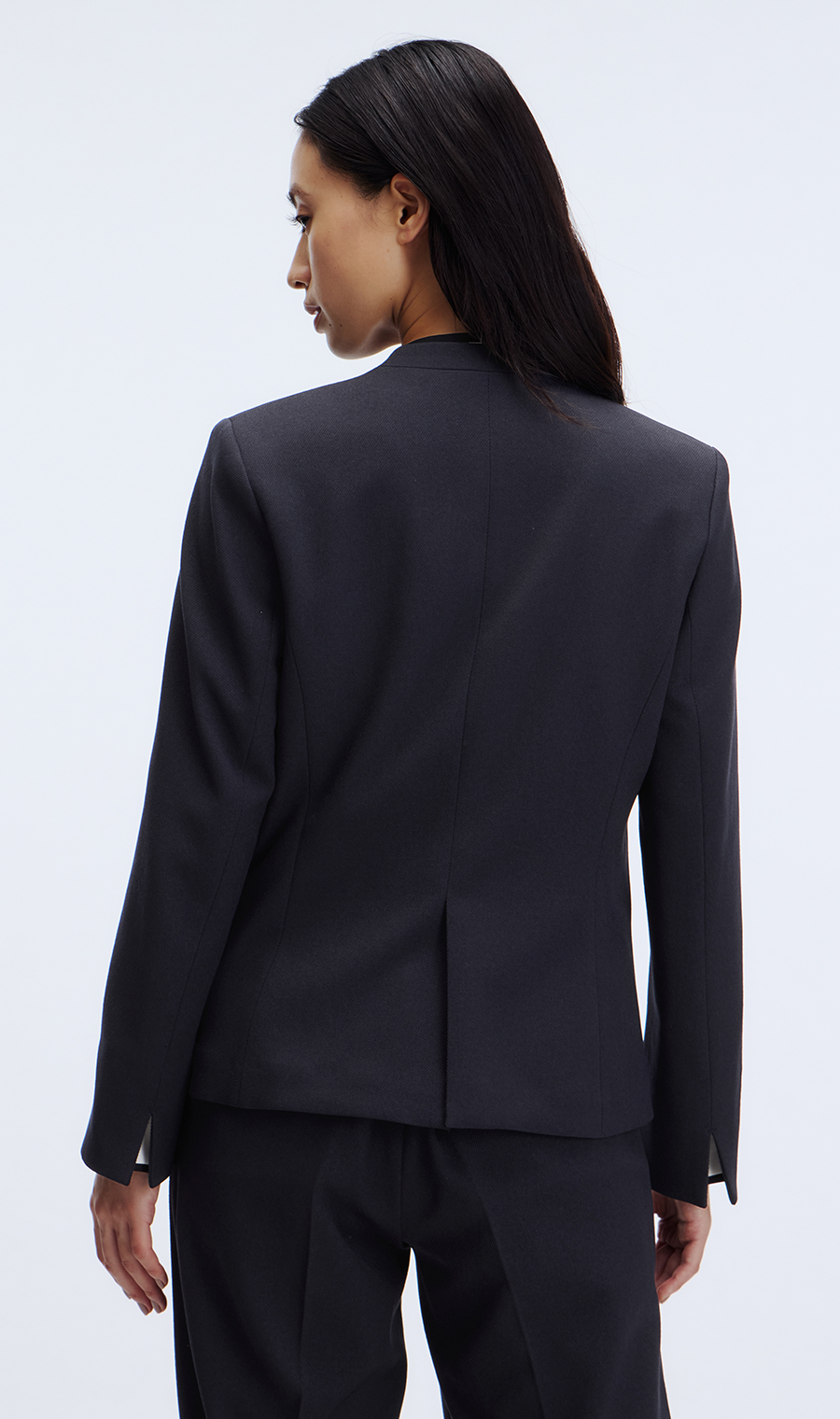 1ボタンVカラージャケット【美ジ楽スーツ】【セットアップ着用可】 ネイビー 5号